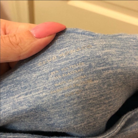 Club Monaco Blue Scalloped Workout Set - Picture 4 of 4